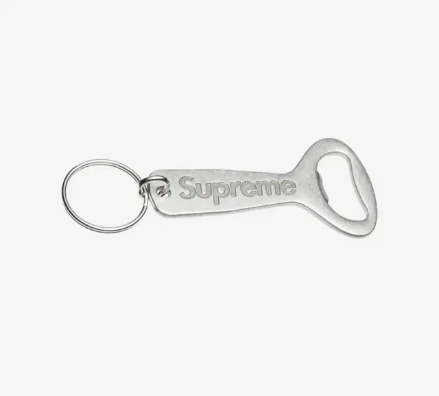 Supreme Bottle Opener Keychain Silver