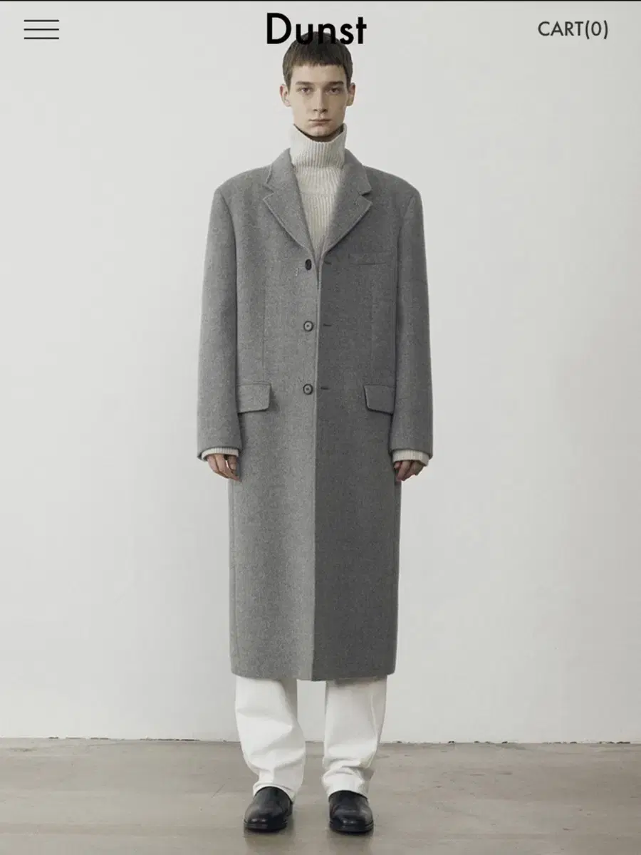 [Dunst] 2-WAY 3 BUTTON Wool Coat M