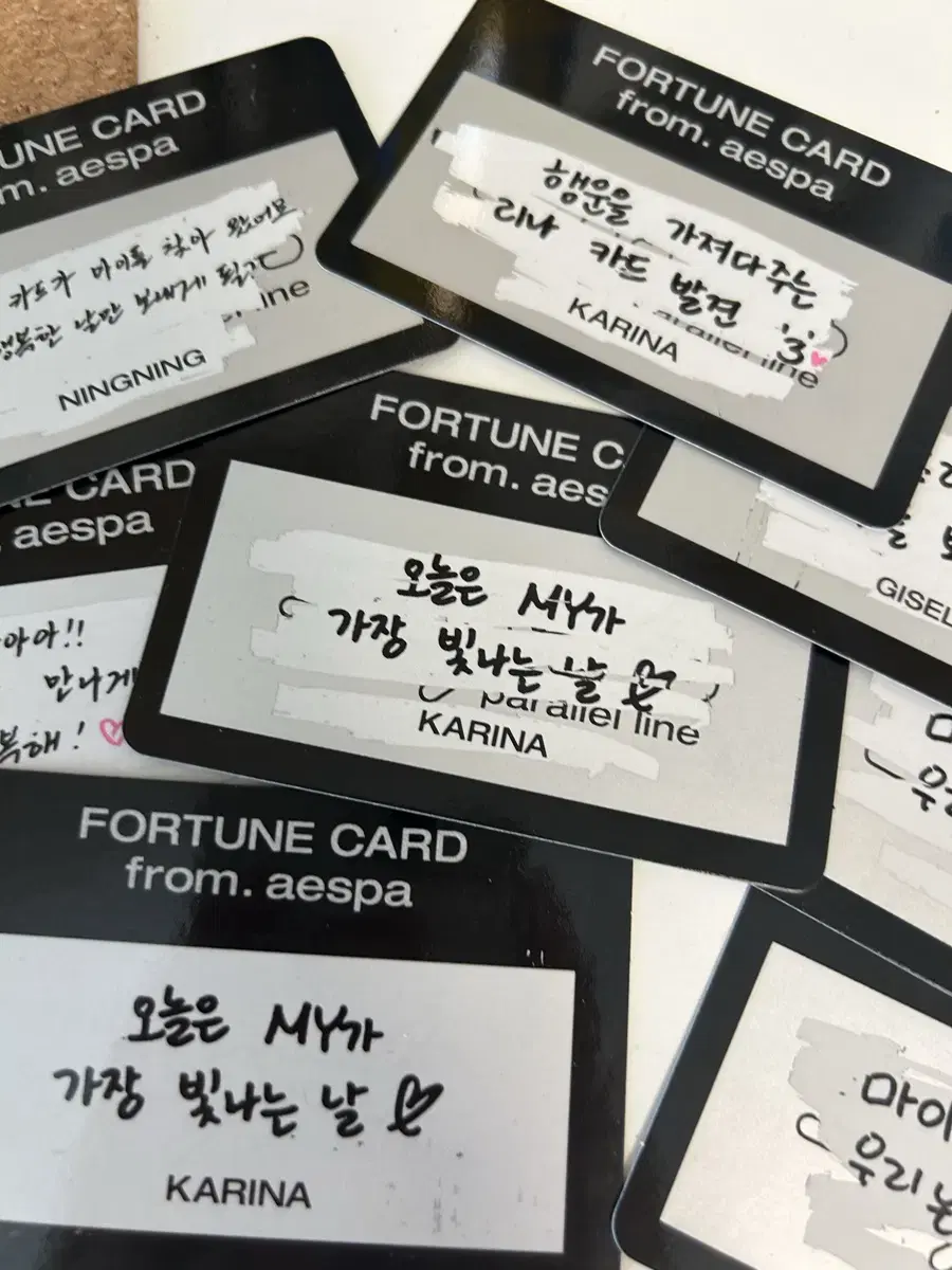 aespa scratch fortune photocard karina ningning giselle