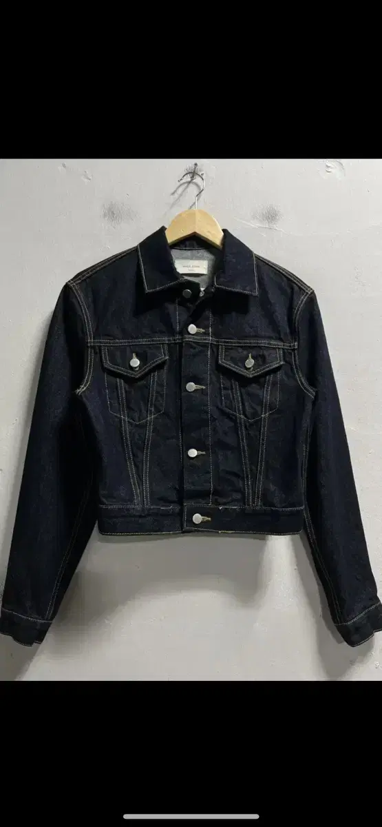 55-66 WAVE DENIM 크롭 데님 진청자켓 정품