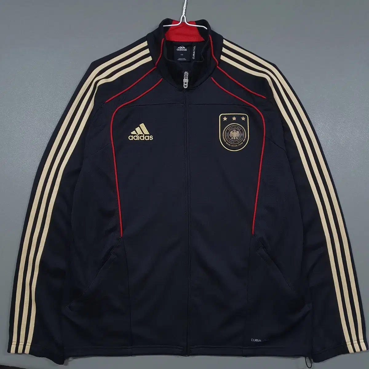 110) Adidas Captain Rare Germany National Team Tracktop Jersey Gold 2XL