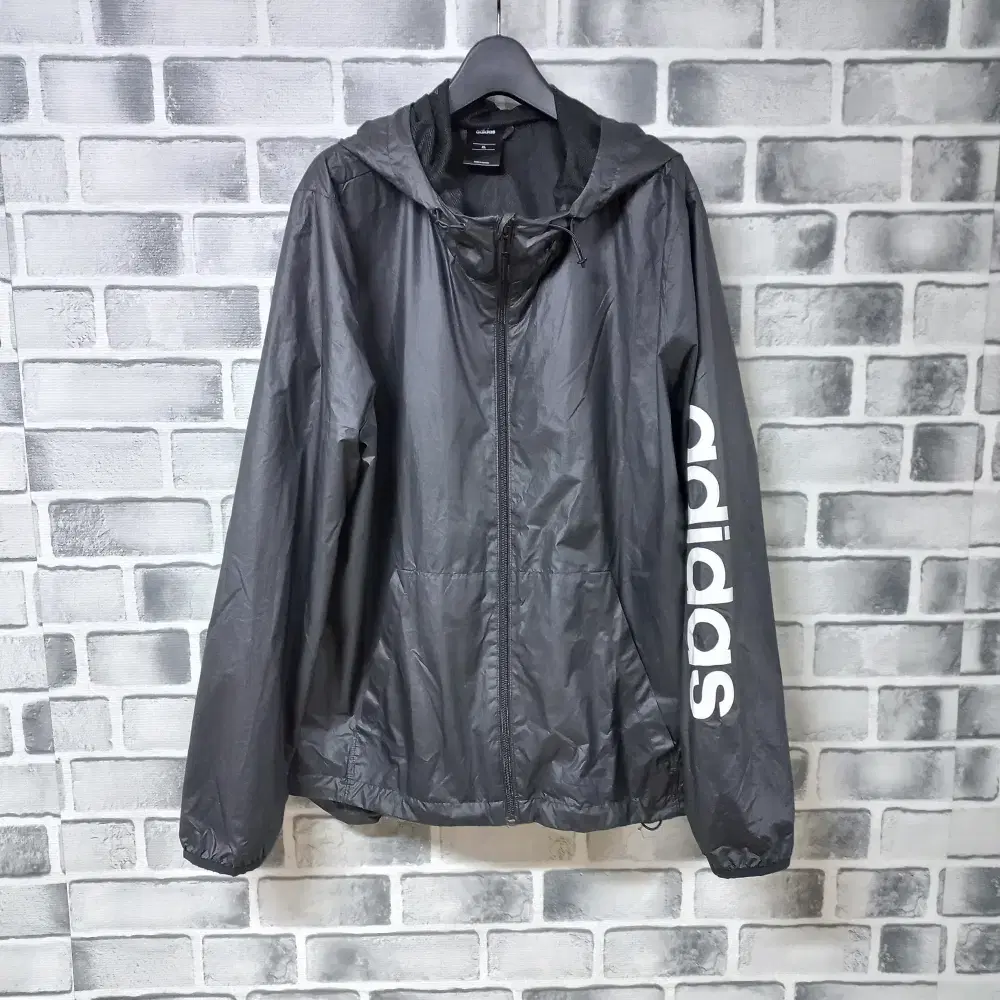 9-21/Adidas Hemstring Black Windbreaker Jacket Men