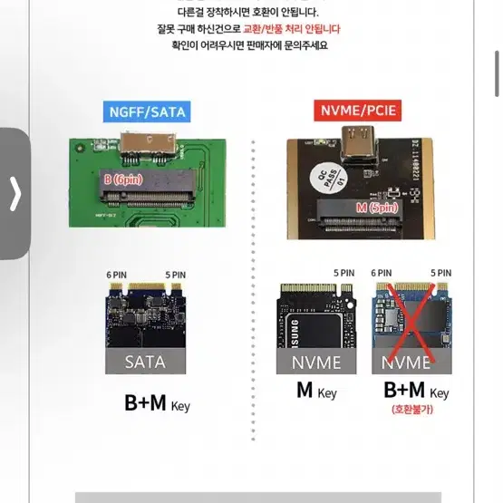 SSD 케이스 NGFF USB 연결