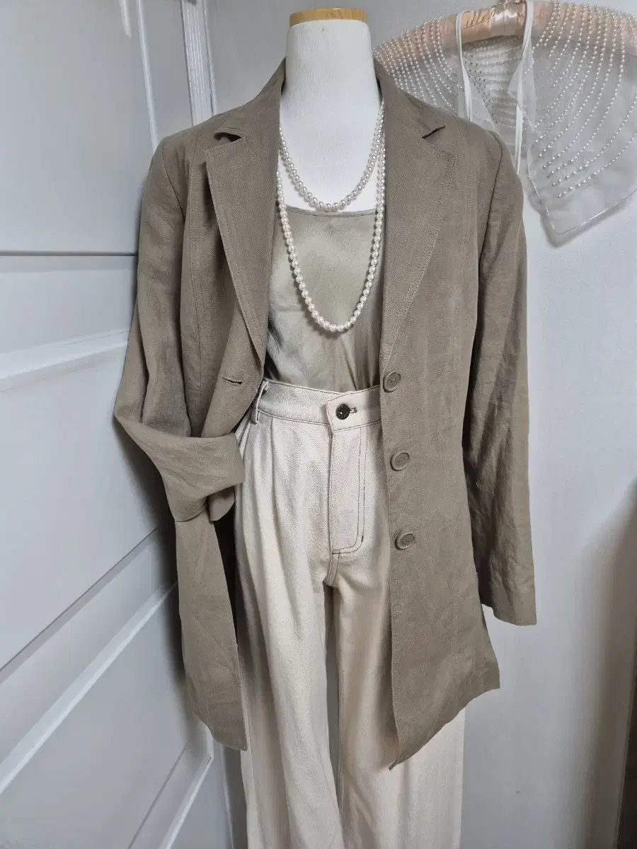 European high-end linen jacket