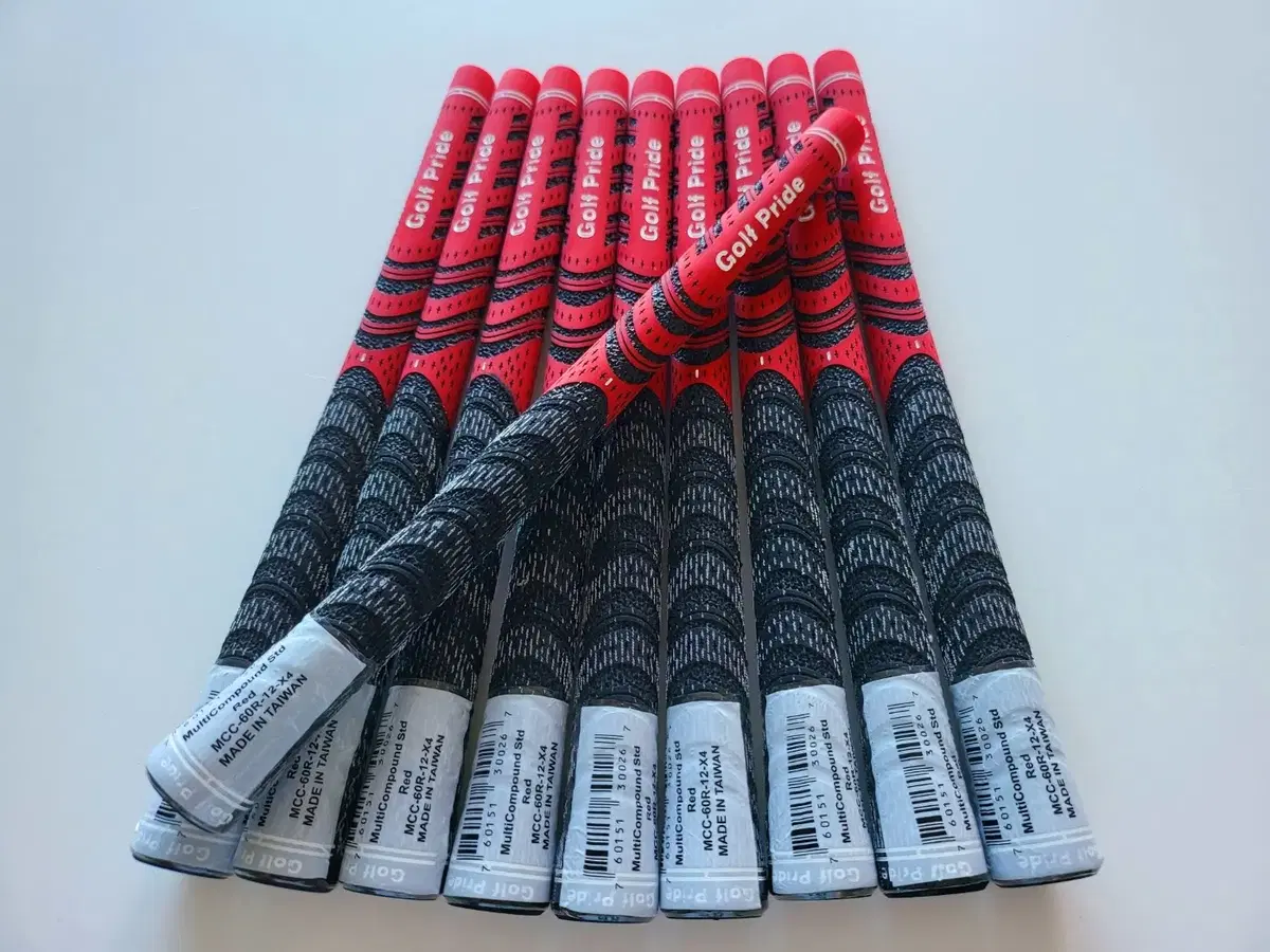 Golf club grip set of 10 MCCC 60R Red Golf Pride