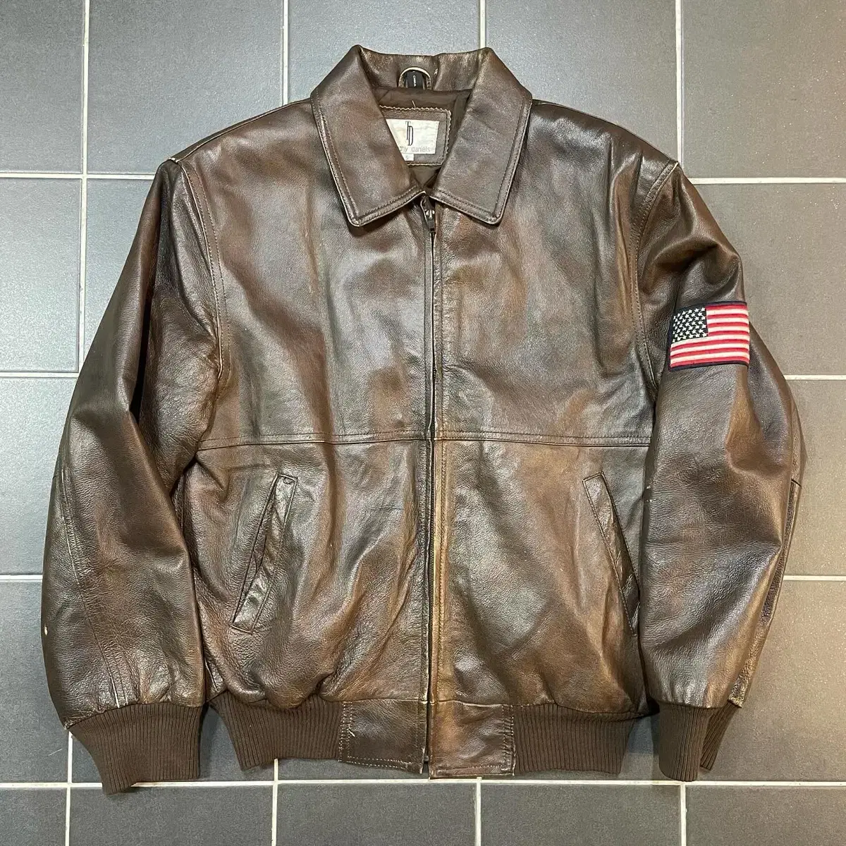 Usa Leather Jacket 리얼레더 성조기 자켓