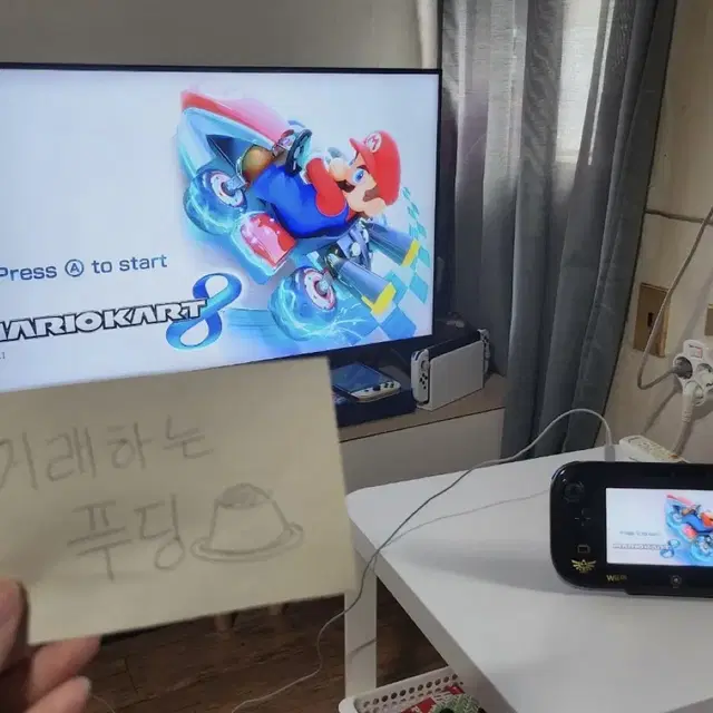 닌텐도 wii u 일본판 마리오카드8 본체 세트(블랙) + 게임2개