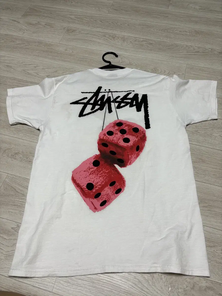 [M] Stussy Fuzzy Dice T-Shirt White