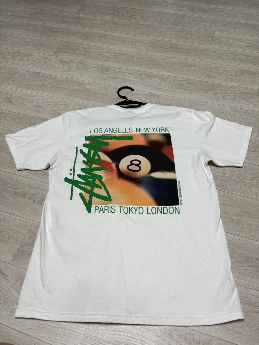 [M] Stussy Billiard T-shirt White