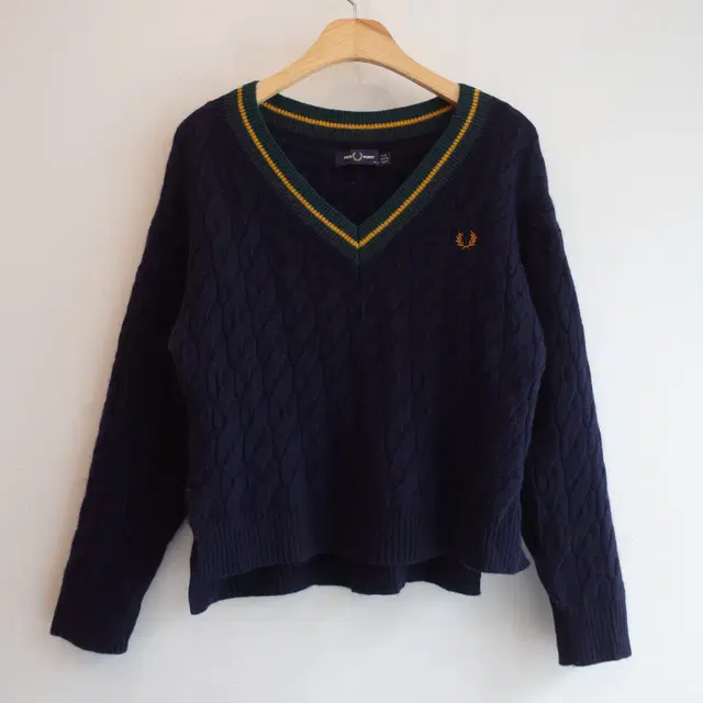 FRED PERRY 프레드페리 울 케이블 니트