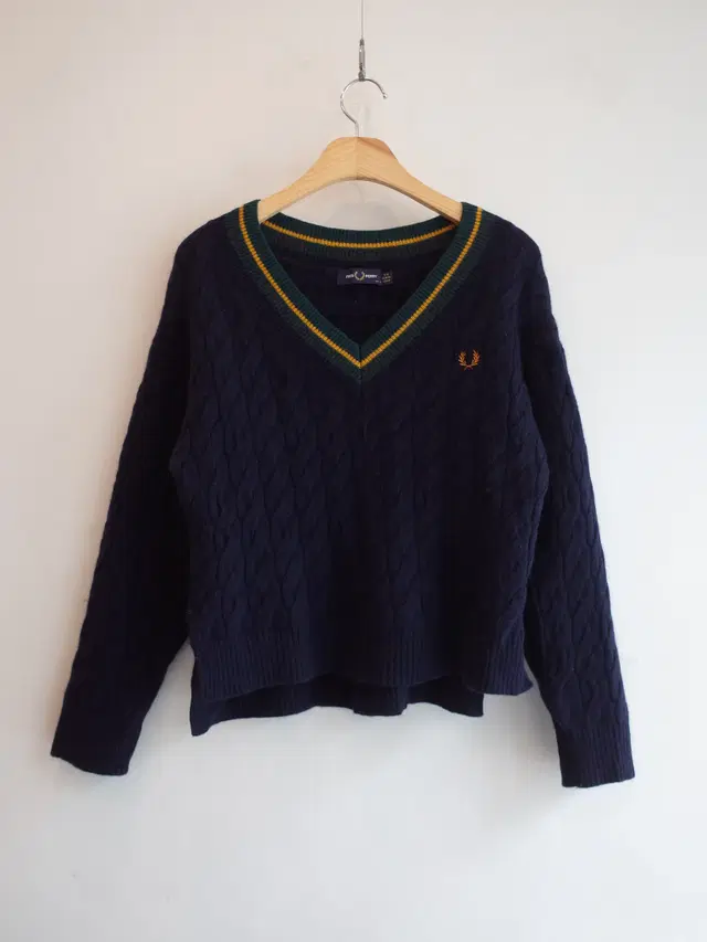 FRED PERRY 프레드페리 울 케이블 니트