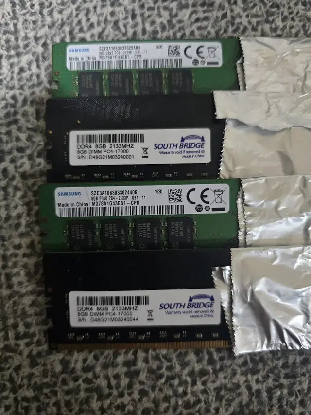 삼성램 ddr4 8gb 2133p 32GB 일괄판매