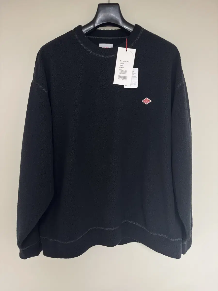 DANTON Danton crew neck fleece black size 40 new