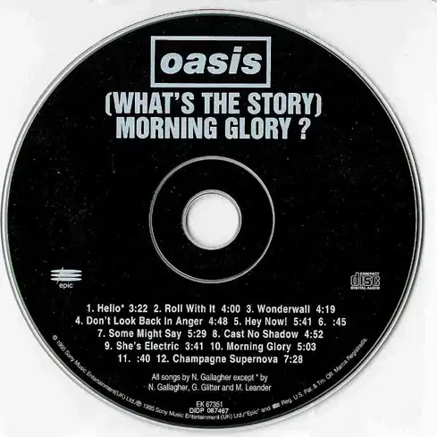 Oasis - Morning Glory? (CD) 미국반 민트급 중고