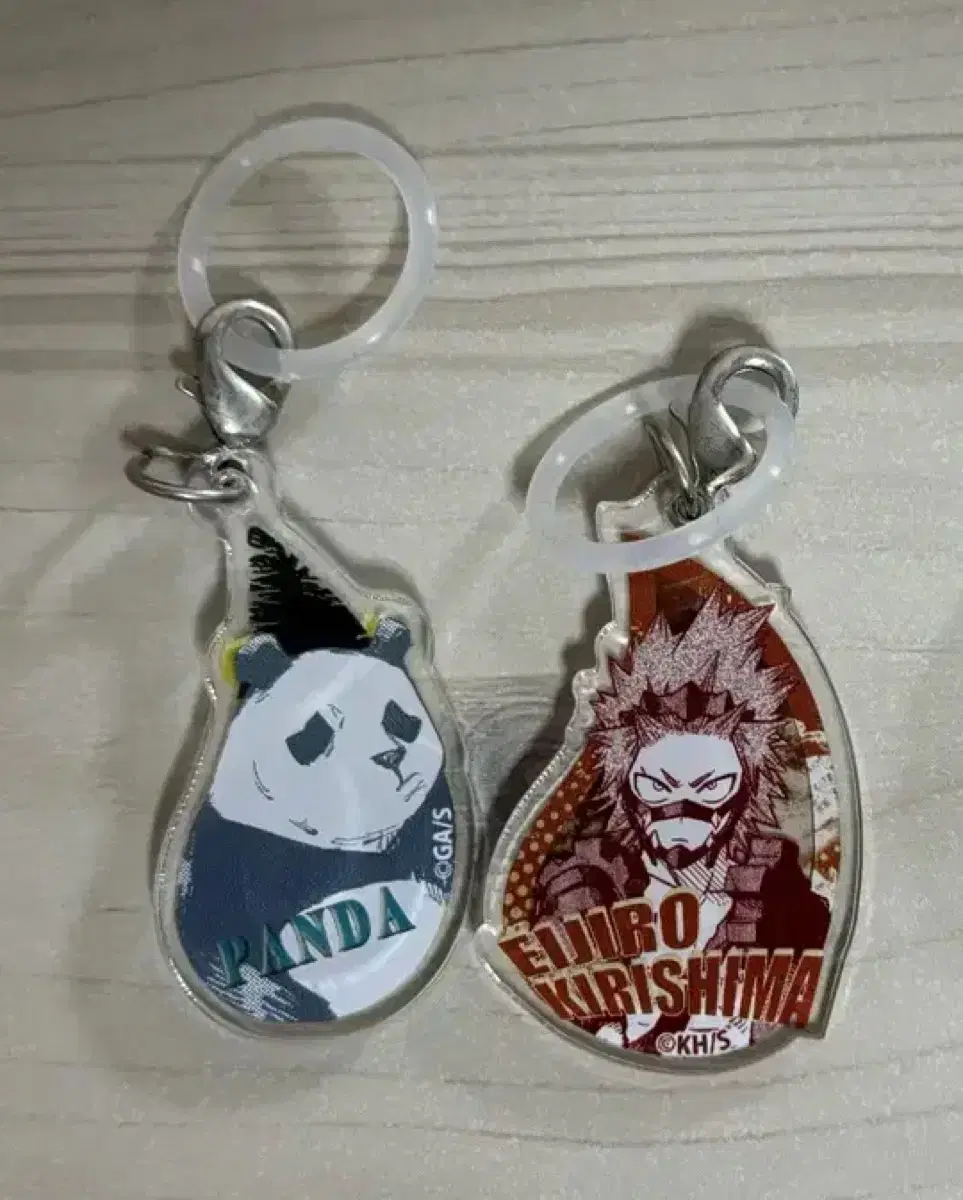 Spinning Panda My Hero Academia Nahia Hiroaka Kirishima Keyring