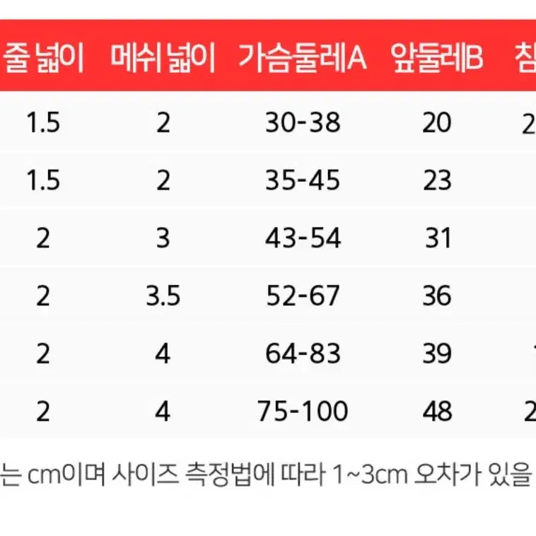 멍템 강아지 하네스 앞성방지 가슴줄 앞고리 XXS 소형견