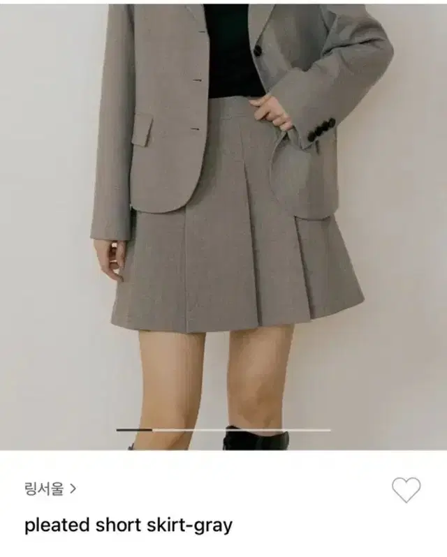 링서울 치마(pleated short skirt grey)