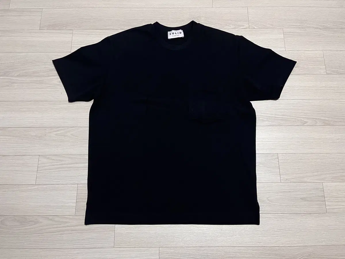 Solid Homme 23SS Pocket Short Sleeve T-shirt Black 46 size