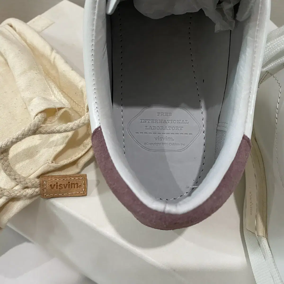 비즈빔 VISVIM 폴리 포크 FOLEY FOLK 화이트 퍼플 9.5