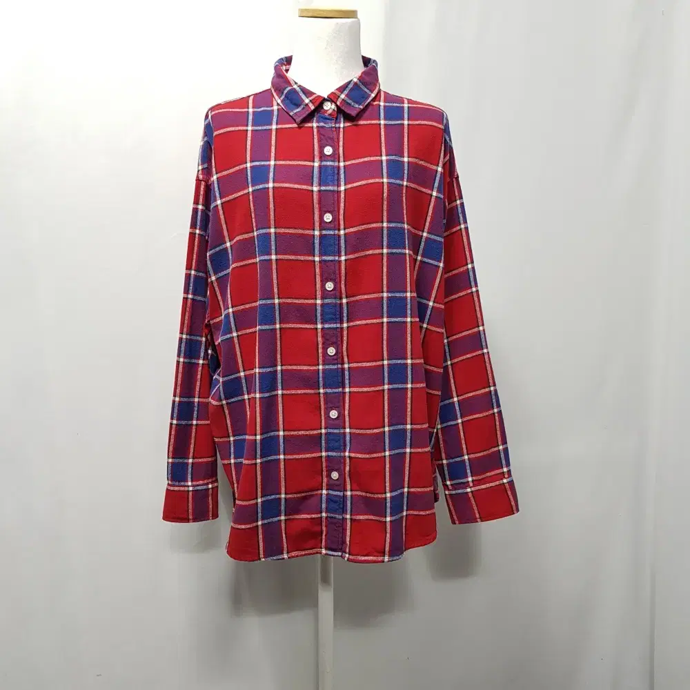 UNIQLO Check pattern overfit boxy long sleeve shirt WXL G82