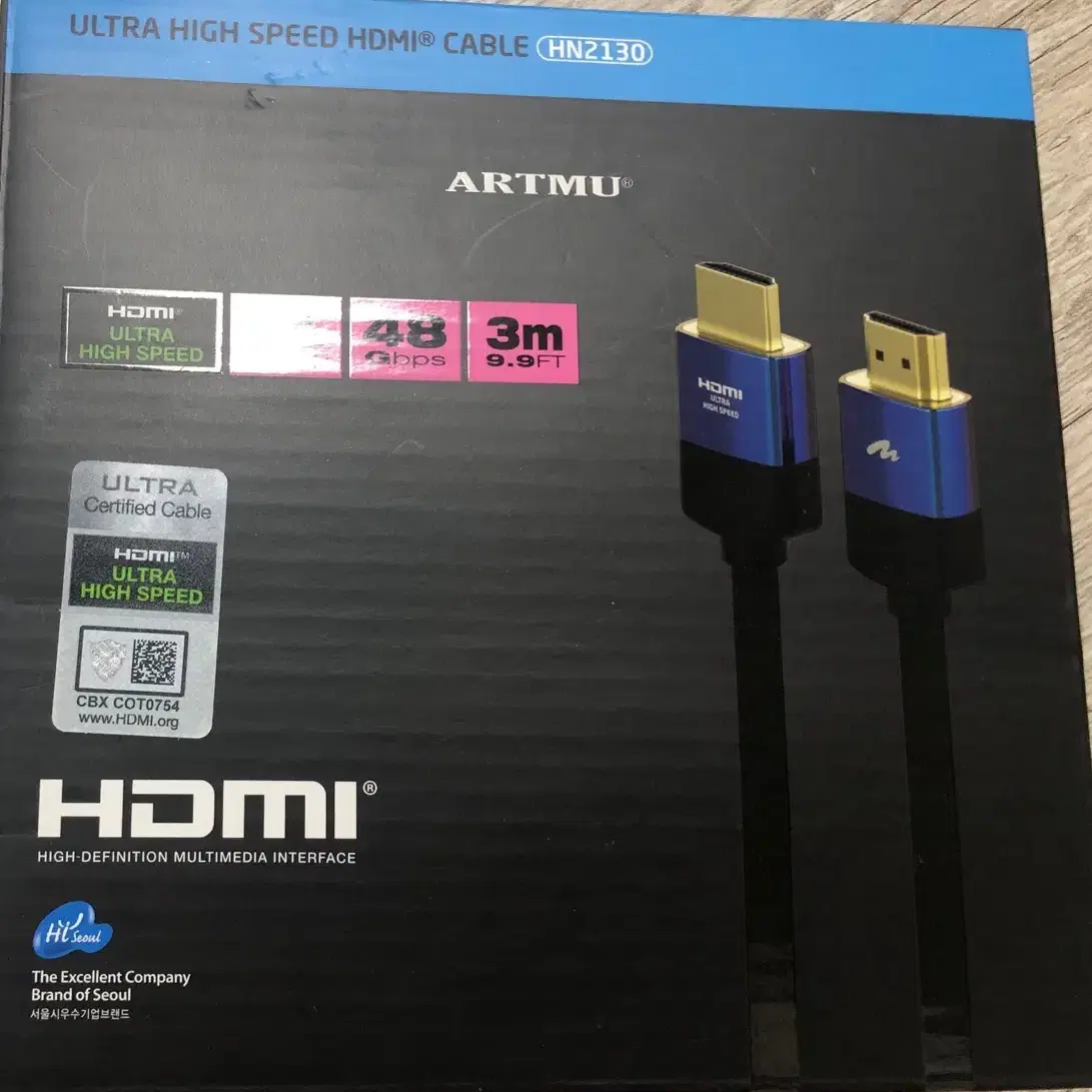 애플 hdmi av 어댑터+아트뮤 hdmi 2.1 3m 케이블 일괄