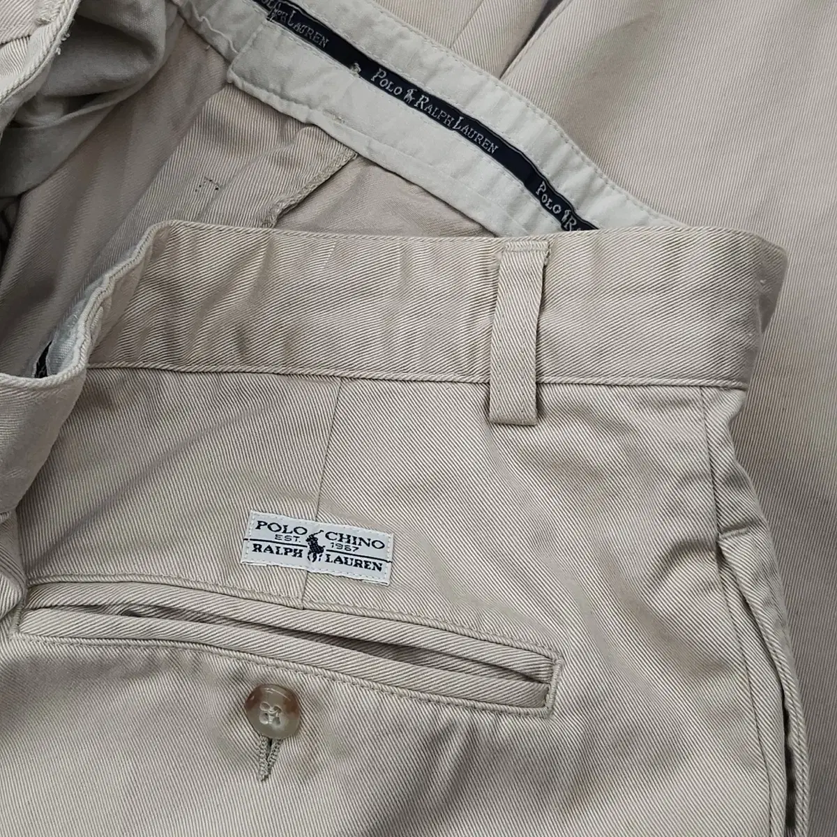 [32] Polo Ralph Lauren Vintage Two-Tuck Beige Chino Pants