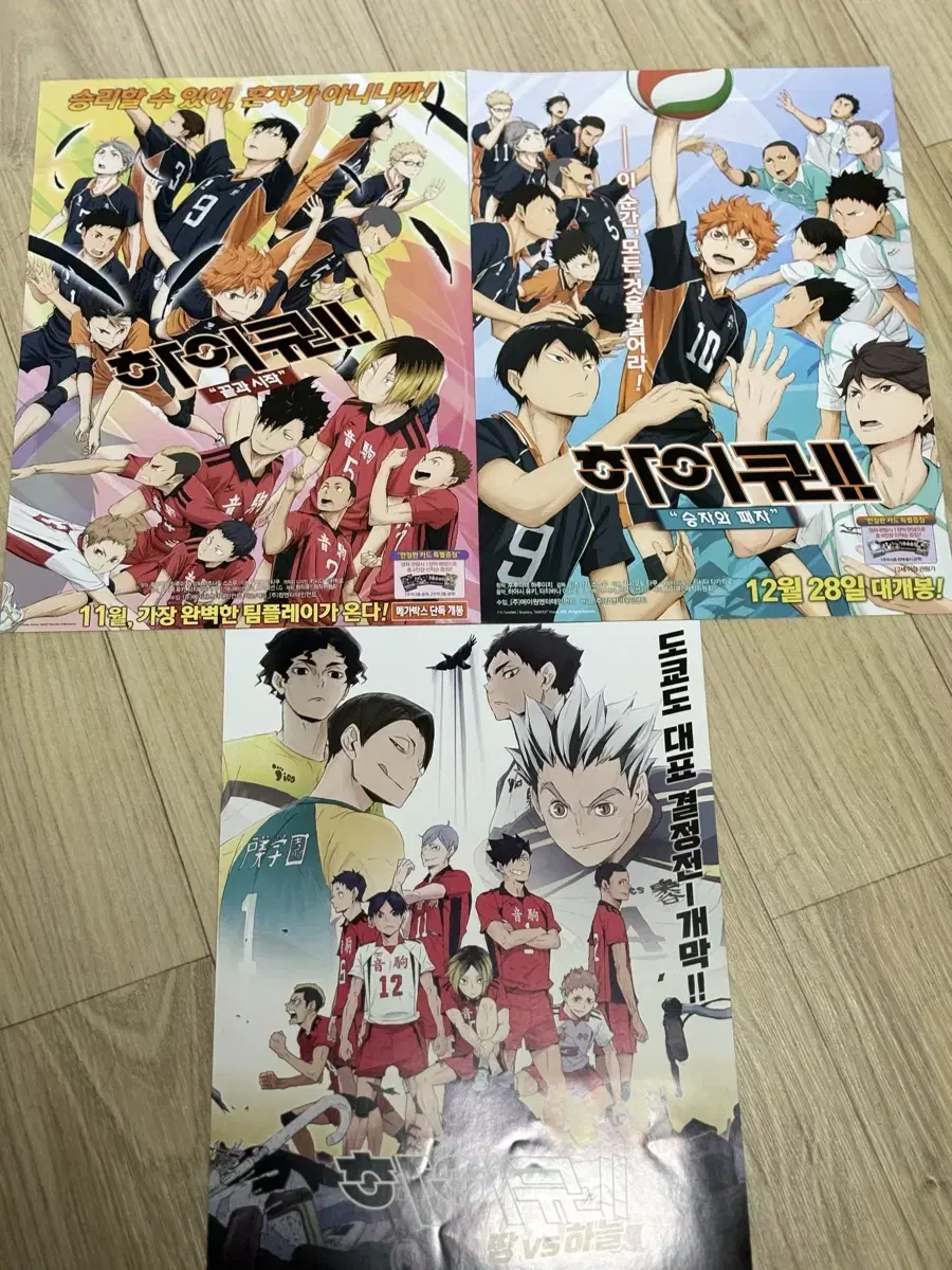 Sell 3 haikyuu pamphlets bulk 