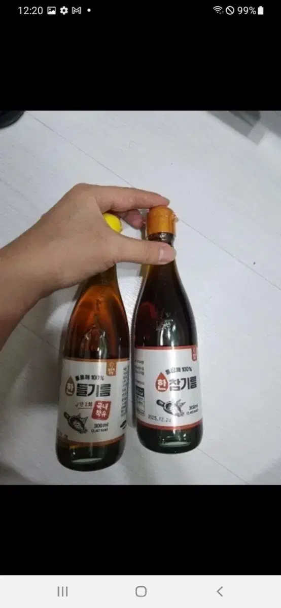 총2병 들기름300ml1병+ 참기름300ml1병 수입깨 당일착유