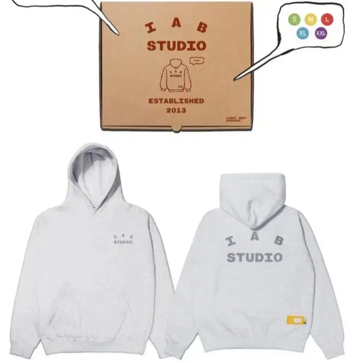 [Unsealed] iapp studio hoodie light gray size XXL for sale