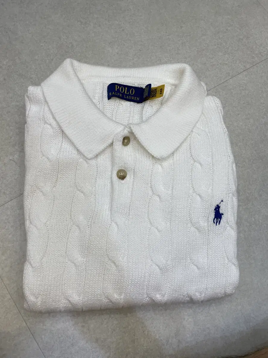 Polo Ralph Lauren 24SSquashy cable-knit short-sleeved kara