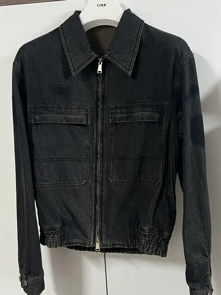 Coarse Tint Denim Zip-up Jacket L