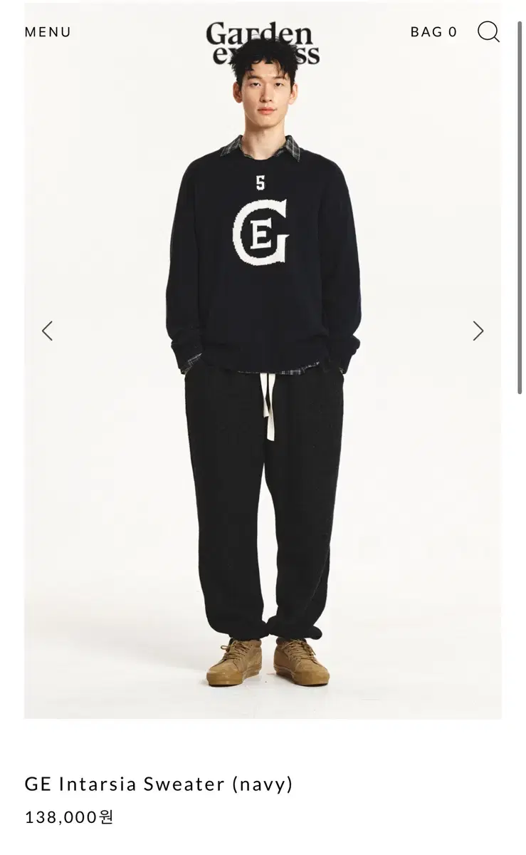 가든익스프레스 니트 GE Intarsia Sweater (navy)