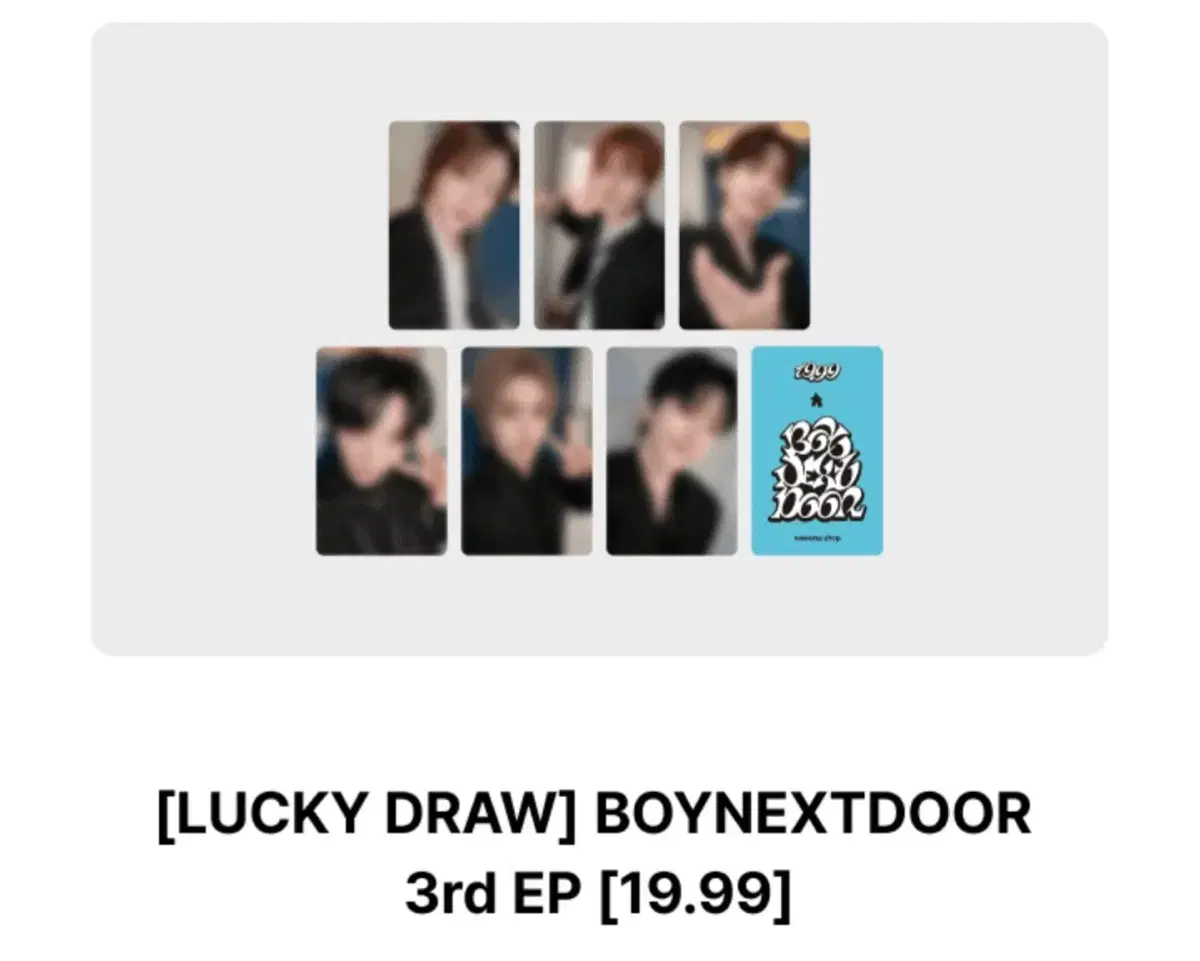 boynextdoor ld luckydraw wts 19.99 leehan myung jaehyun riwoo photocard poka