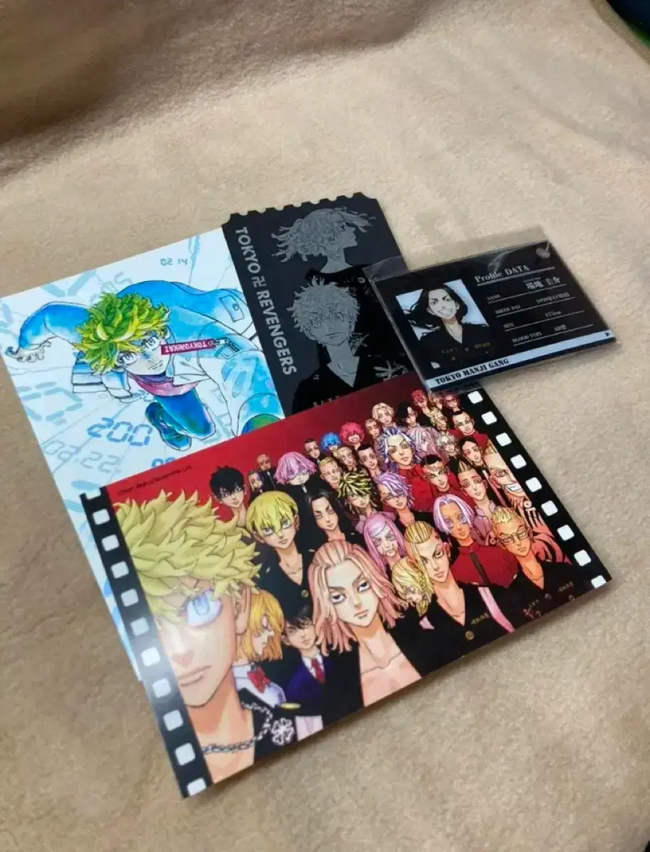 Tokyo Revengers official goods postcard + Profile Card Set