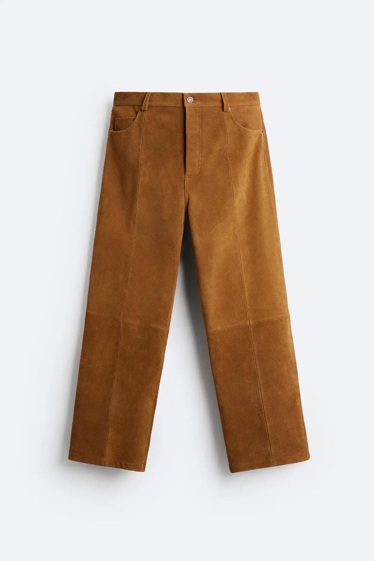 (New) Zara Real Leather Suede Trousers Leather Pants 31 M