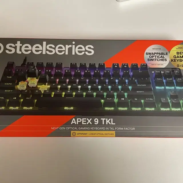 스틸시리즈 Apex 9 TKL US 광축 게이밍 키보드