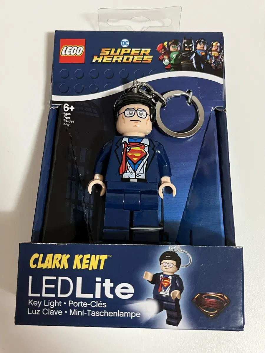 레고 led 키체인 키링 클라크 켄트 슈퍼맨 clark kent