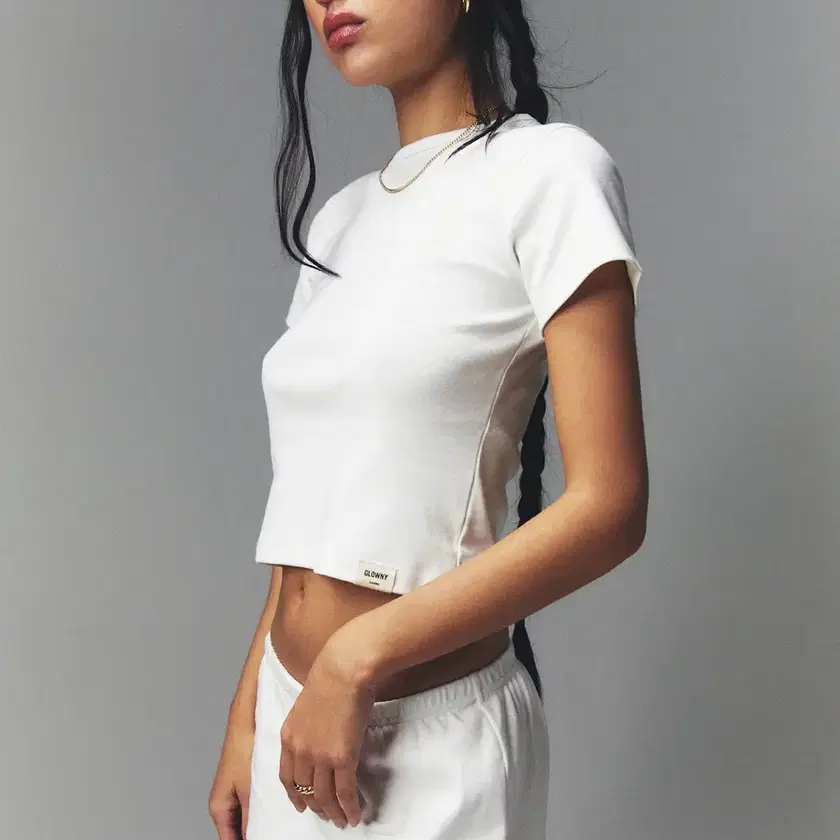 GLOWNY | 글로니 Glowny button fly mini shorts- white #Glowny