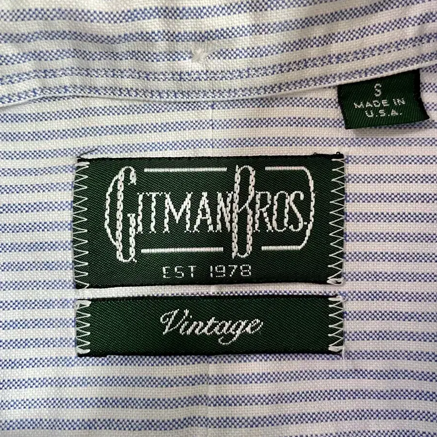 Gitman Vintage- Oxford shirt blue stripe