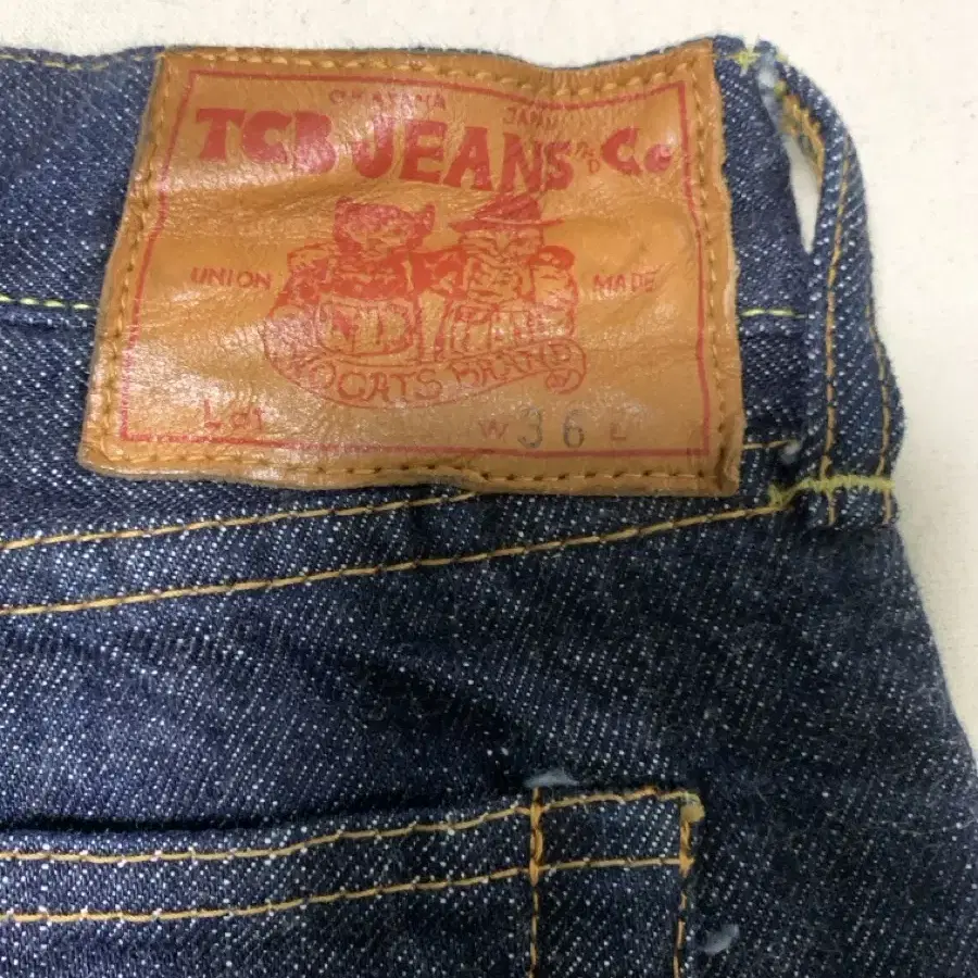 made in japan TCB JEANS 셀비지 생지 데님 청바지 36