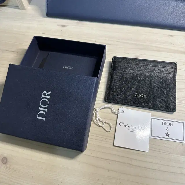 Dior 디올 카드 홀더 블랙 디올 오블리크 자카드