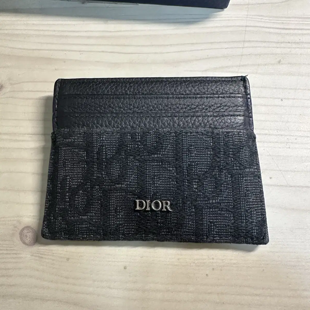 Dior 디올 카드 홀더 블랙 디올 오블리크 자카드