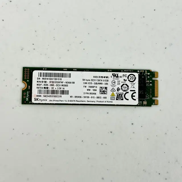 M.2 SATA 512GB SSD 2280