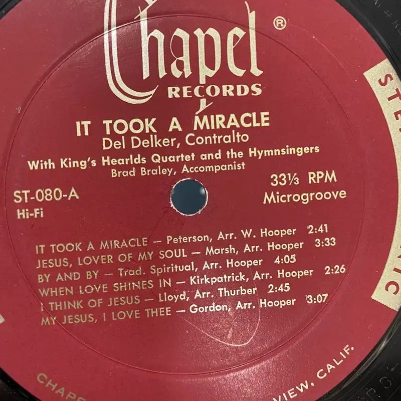 IT TOOK A MIRACLE LP / AA5398