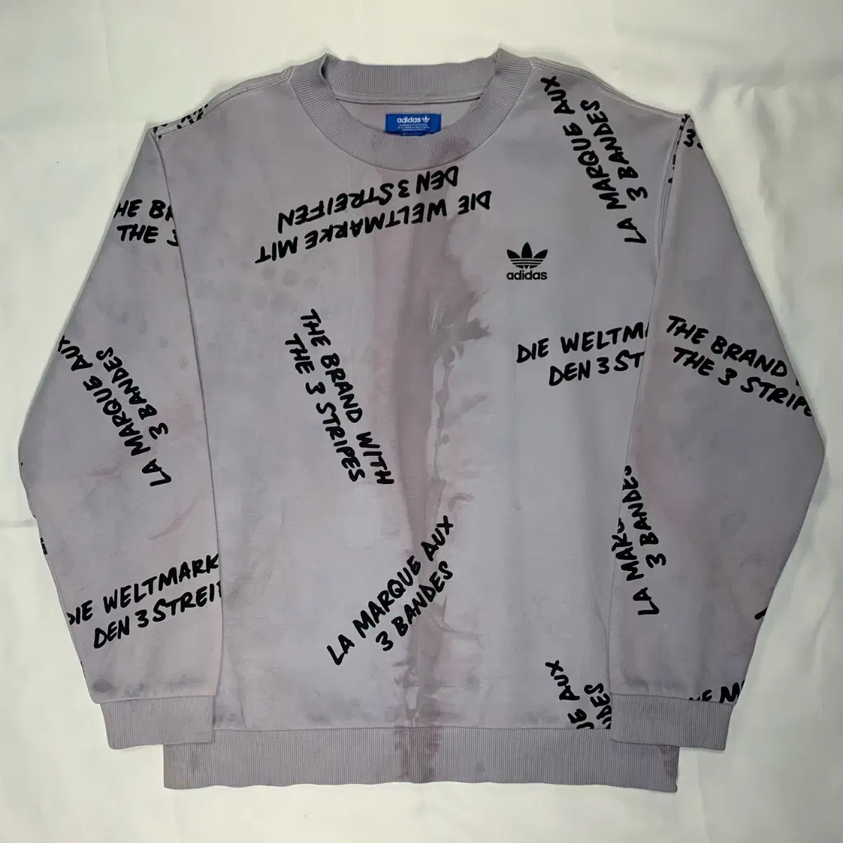 [M] adidas Dirty Dying Printed Man-to-Man Sweatshirt