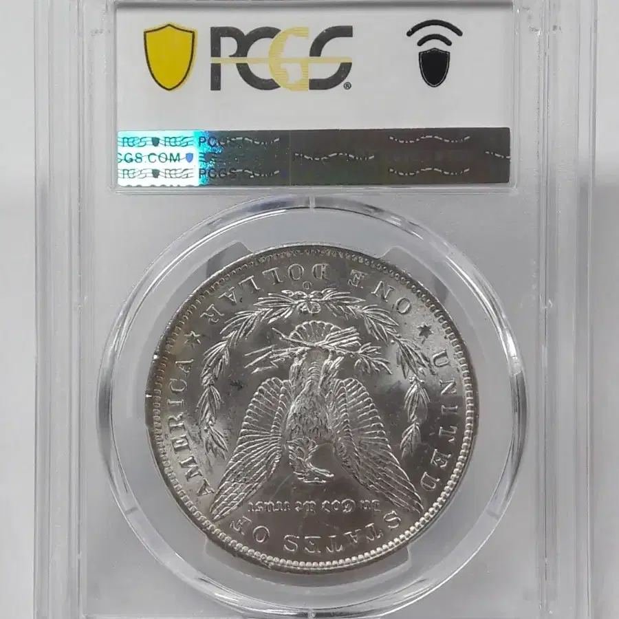 1885년 O 미국 모건 1달러 PCGS MS60 미사용 은화