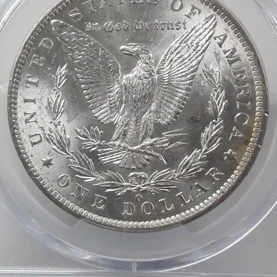 1885년 O 미국 모건 1달러 PCGS MS60 미사용 은화