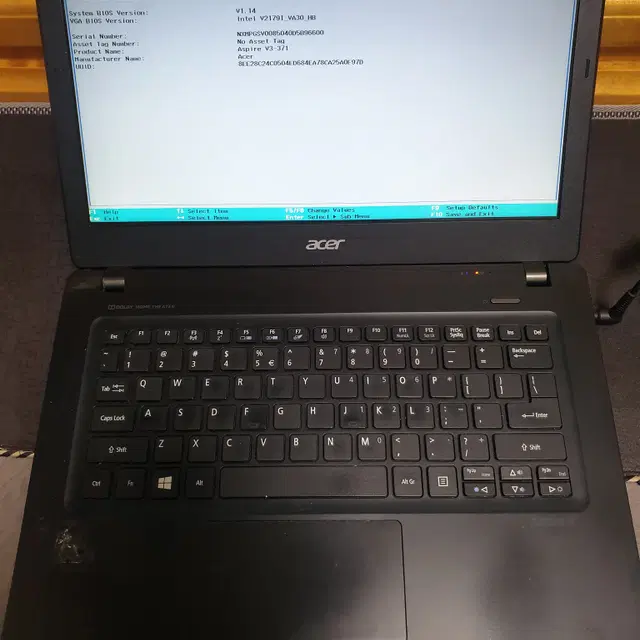 노트북 acer M2392 i3 4005 램4g ssd128g 7만원