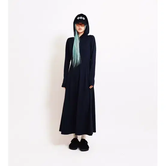 999HUMANITY JERSEY HOODED DRESS