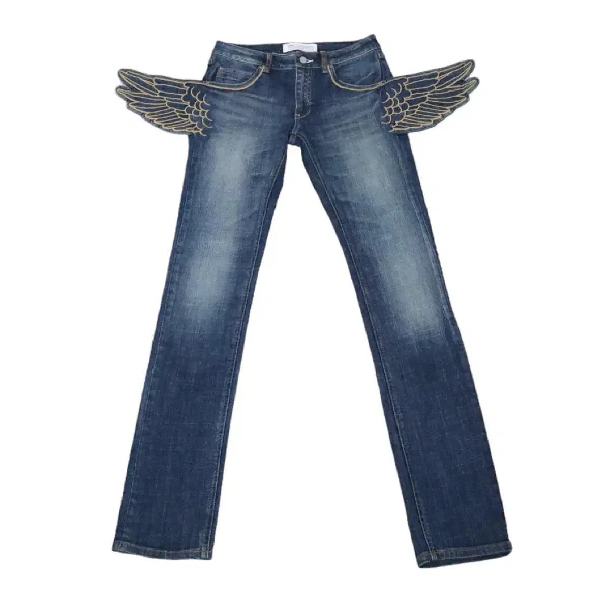 Only for sale) Adidas Jeremy Scott Wings Denim Pants Wings Jeans limited edition jeans